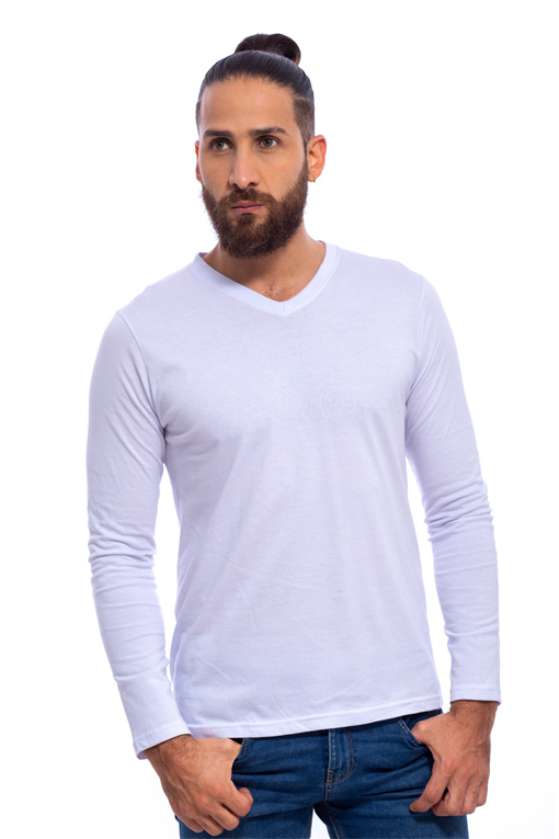KURT (CAMISETA MANGA LARGA PARA HOMBRE EN COLOR BLANCO)