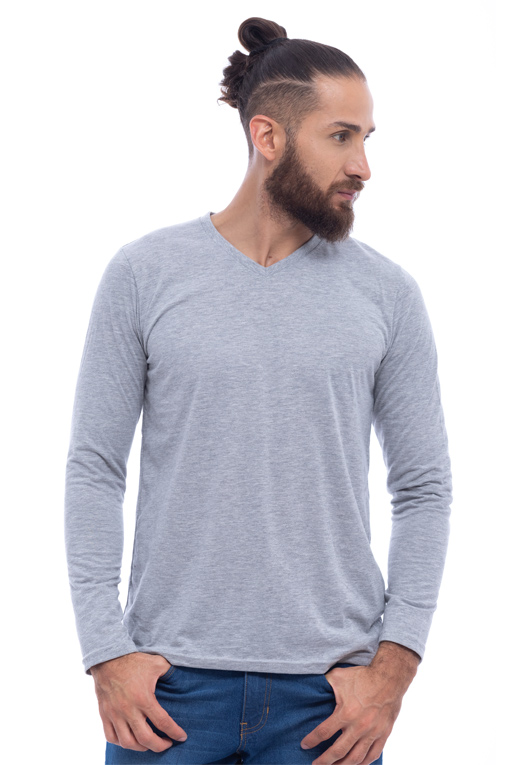 KURT (CAMISETA MANGA LARGA PARA HOMBRE EN COLOR GRIS)
